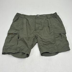 Coleman Men's Cargo Shorts Olive Green Elastic Waist, Size X Large (40-42)